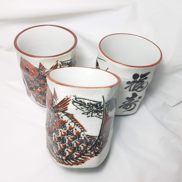 Tall Vtg Japanese tea tumblers set - Picture 7 of 8